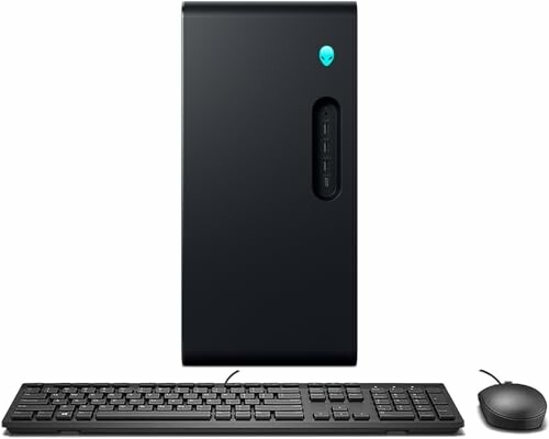 Desktop computer with keyboard and mouse