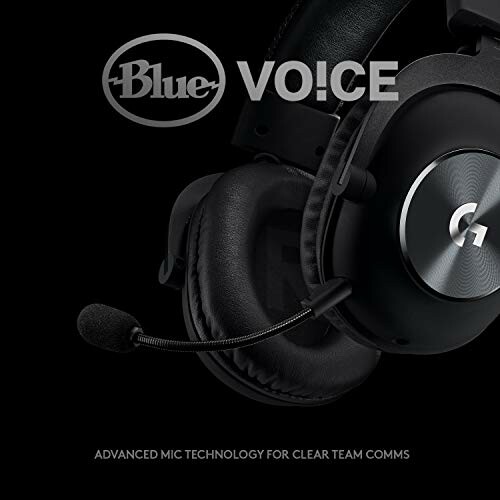 Gaming headset with Blue VO!CE technology and microphone.