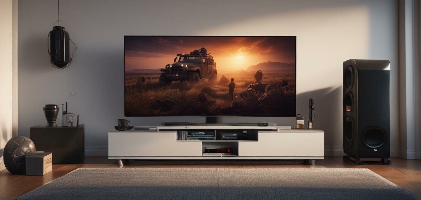 OLED gaming TV setup