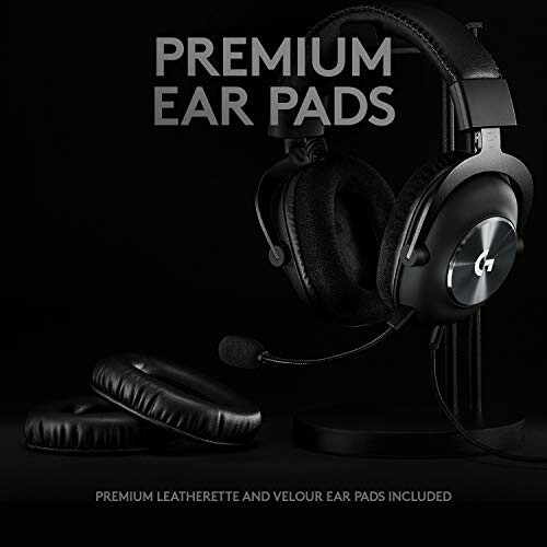 Premium headset with ear pads and stand